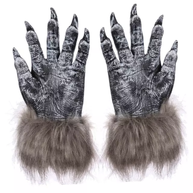 Pair Halloween Wolf Gloves Werewolf Costume Cosplay Accessories Fancy Dress