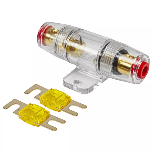 Mini-ANL Sicherungshalter transparent für Kabel bis 25qmm + 2 x 150A Sicherung