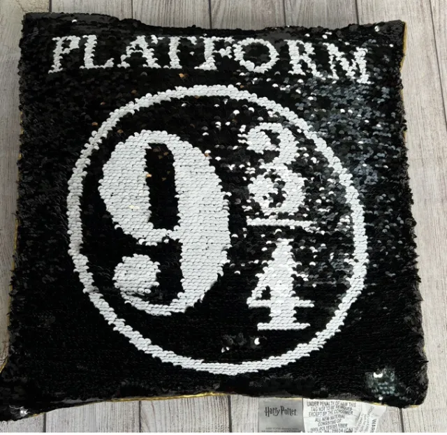 Harry Potter Platform 9 3/4 and Spectacles Reversible Sequin Throw Pillow