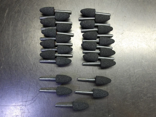 25 NEW! Grier Abrasives A Point Shape Aluminum Oxide Vitrified Abrasive Material