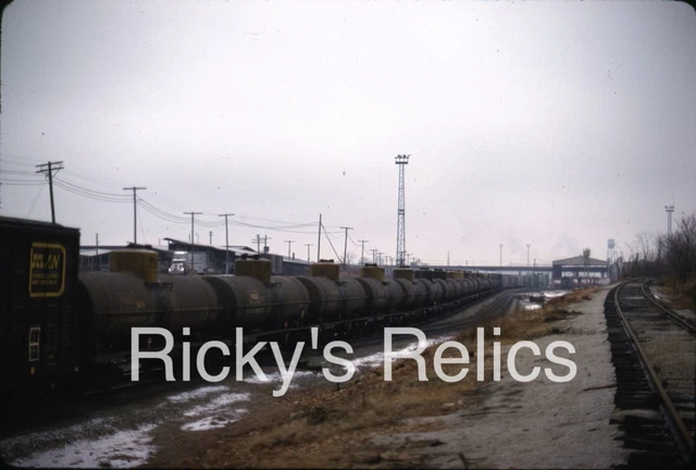 Original Slide SLSF Tank Car Line Up SHOPS Springfield MO 1981 Frisco MofW
