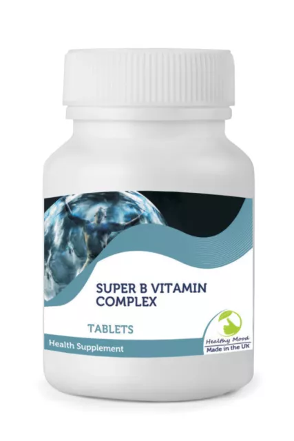 Super B Vitamin Complex 30/60/90/120/180/250 Tablets B1 B2 B3 B5 B6 B7 B9 B13