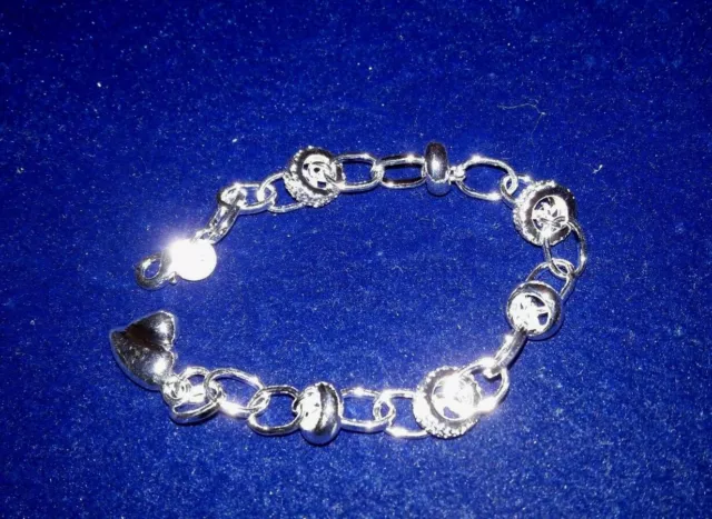 Bracciale Argento Charms Cuori-Silver Bracelet Charms Hearts