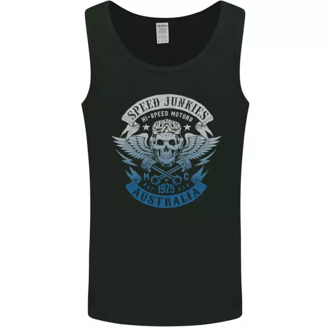 Australia Speed Junkies Biker Motorcycle Mens Vest Tank Top