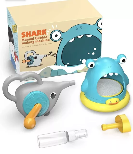 Bath Toys for Toddlers 3+, Cute Shark Kids Bath Toy, Bath Bubble Maker - NIB