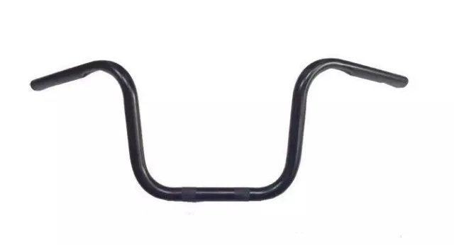 8.5" Mini Ape Hanger Black 1" (25mm) Motorcycle Handlebars, No Dimples