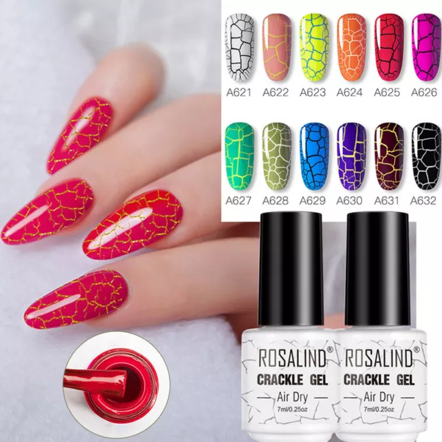 Nail Crackle Gel Vernis À Ongles Pour Nail Art Manucure Set Air Dry Femmes €