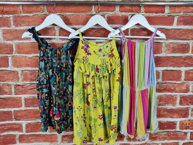 Girls Bundle Age 6-7 Years Next Fat Face Summer Dress Playsuit Bright Kids 122Cm