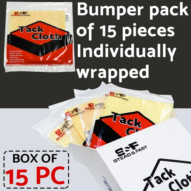 S&F STEAD & FAST 15Pack Painters Tack Cloth for Painting, Professional