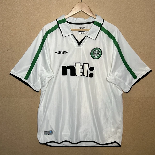 Maillot Extérieur Celtic Écosse 2001/2002 - Umbro - Blanc - Taille XL - Occasion