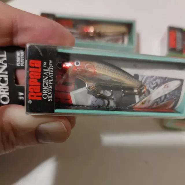 Rapala Countdown 3V Estremamente Raro + 3 Silver Plated Cd-3 V