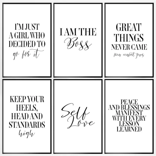 Inspirational Print Female Women Positive Motivational Empowerment Funny Poster 2