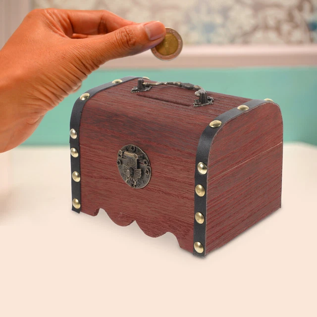 Bloqueo de pecho caja de ahorros con cerradura caja de almacenamiento para joyas grande