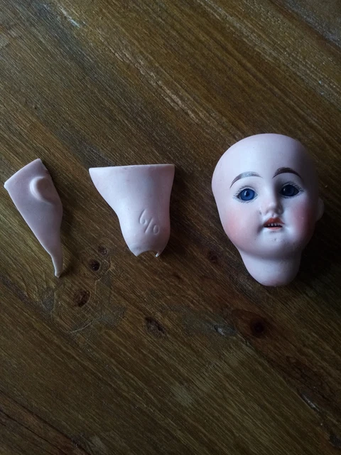 Repro D'ancienne Tête De Poupée Simon & Halbig - Porcelaine, 6 Cm Haut