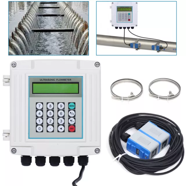 TUF-2000SW Ultrasonic Flow Meter Wall Mounted Liquid Flowmeter W/TM-1 Transducer