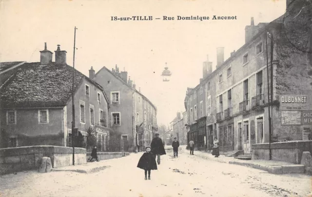 Cpa 21 Is Sur Tille Rue Dominique Ancenot