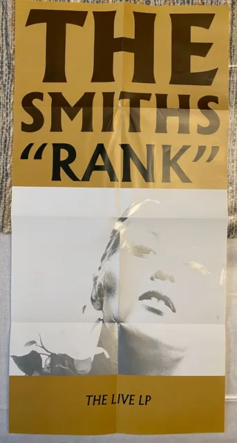 The Smiths "Rank" Live LP Poster RARE GREAT CONDITION Morrissey UK Rock New Wave
