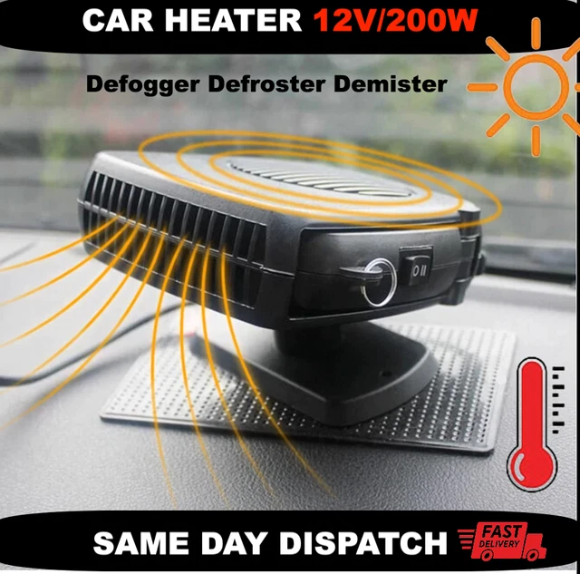 200W 12V WINDSHIELD Portable Cooler Cold Air Fan Defogger Defroster ...