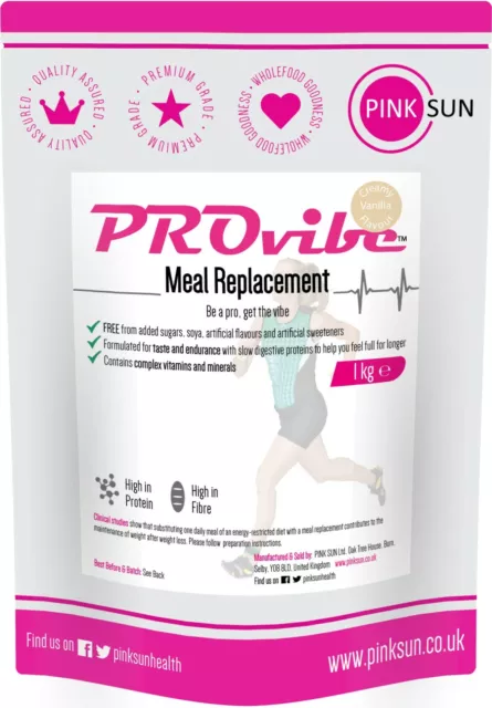 Meal Replacement Shake 1kg Gluten Free High Protein Powder Stevia No Added Sugar