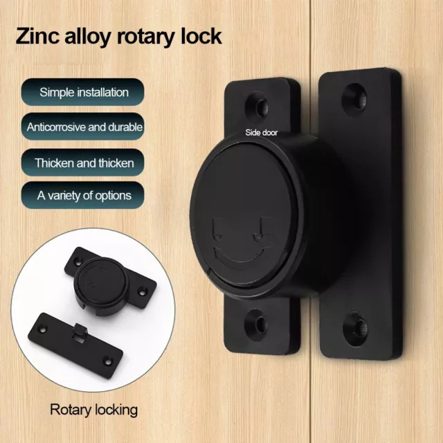 Serrure rotative en alliage de zinc durable pour portes en bois fiable et élég