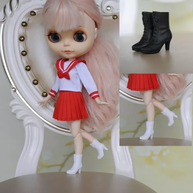 Fashion Doll Shoes for 11.5" 1/6 Doll Boots High-heel Booties for Blyth Dolls 2