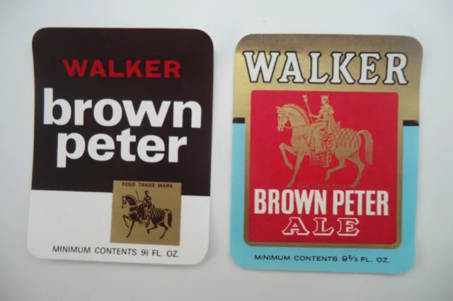 Mint Pair Walker Brown Peter Brewery Bottle Paper Labels