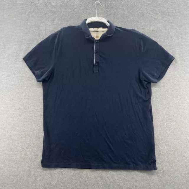burberry brit mens size XXL blue polo short sleeve shirt