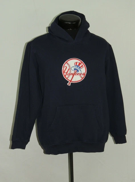 Majestic New York Yankees Hooded Hoodie Sweatshirt Pullover NY 18 / 20 MLB GUC