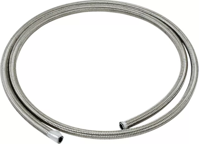 Tuyau tressé en acier inoxydable ligne huile/carburant 5/16 pouces (8 mm) I.D. Longueur = 200 cm 3