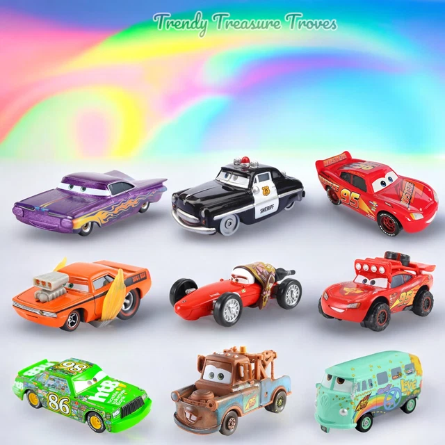DISNEY PIXAR CARS Street Racers Lightning Mcqueen Diecast Toy 1:55 ...