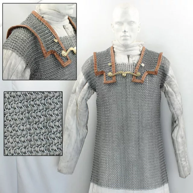 Lorica Hamata Medieval Roman Armor Chainmail Shirt Cosplay Reenactment LARP 3