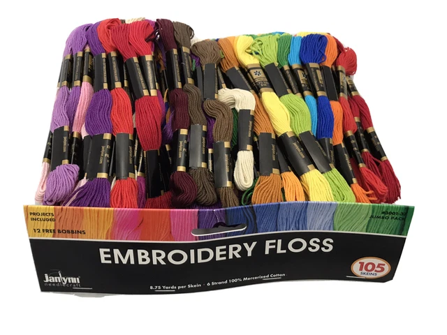 Janlynn Bordado Hilo Jumbo Pack 105 piezas Nuevo
