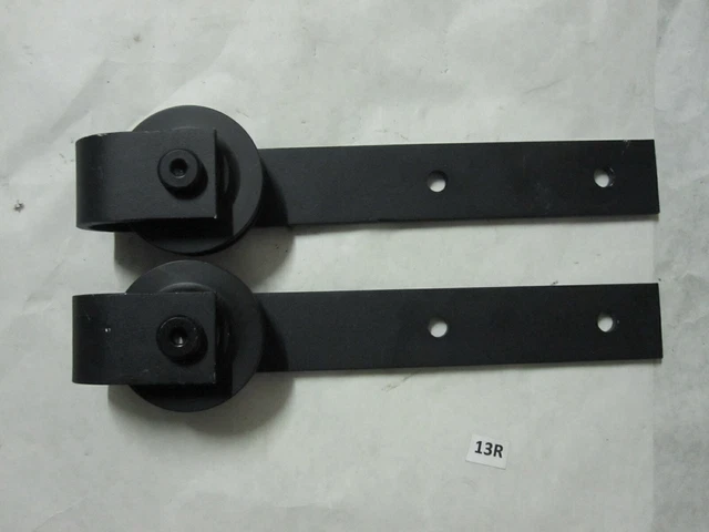 2PC Steel Sliding Barn Wood Door Roller Hardware Replacement Bracket Set I Shape