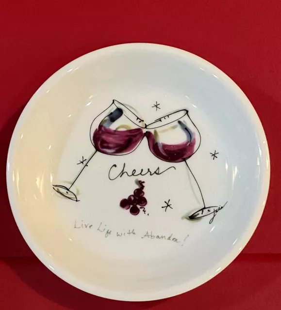 CALIFORNIA PANTRY CLASSIC CERAMICS 2004 Dipping Bowl / Spoon Rest “Cheers” 4”