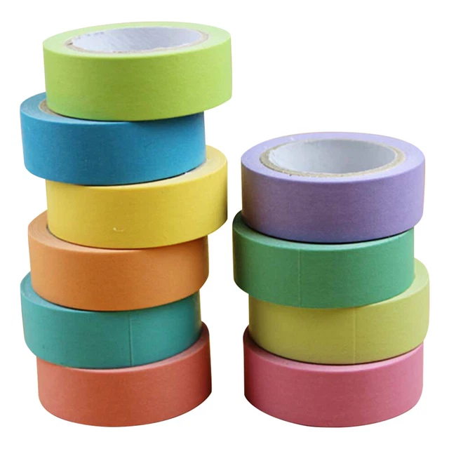 10 rollos de regalo cintas decorativas cintas de papel lagrimales accesorios de álbum