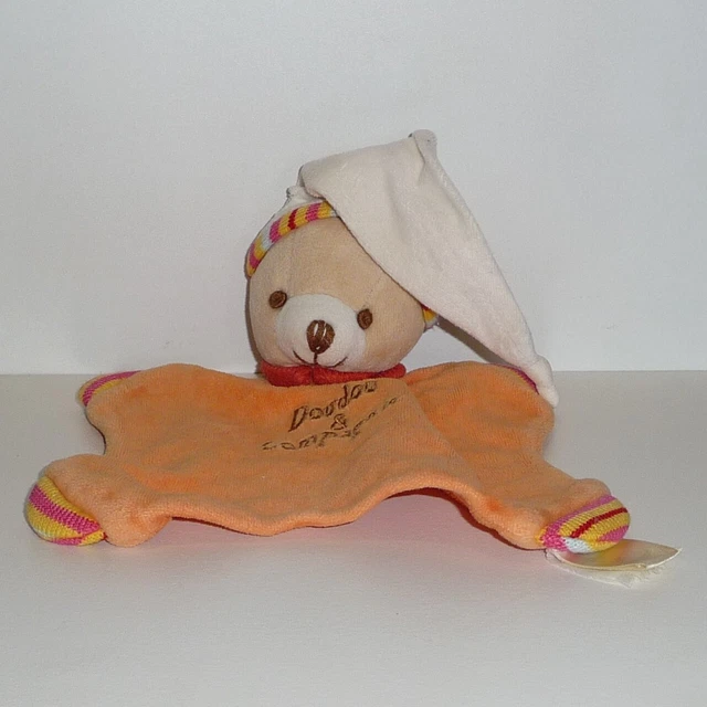 Doudou Ours Doudou et Compagnie - Orange