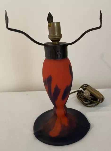 Pied De Lampe Signé Muller Freres Luneville Art Nouveau