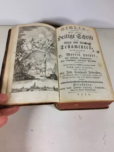 MARTIN LUTHER Biblia Bible allemande Ancien et nouveau testament Lorenz 1775