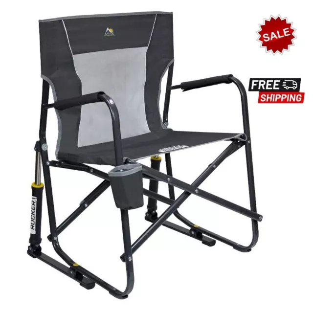 [SALE] GCI Outdoor Freestyle Rocker Mesh Chair - Pewter Gray