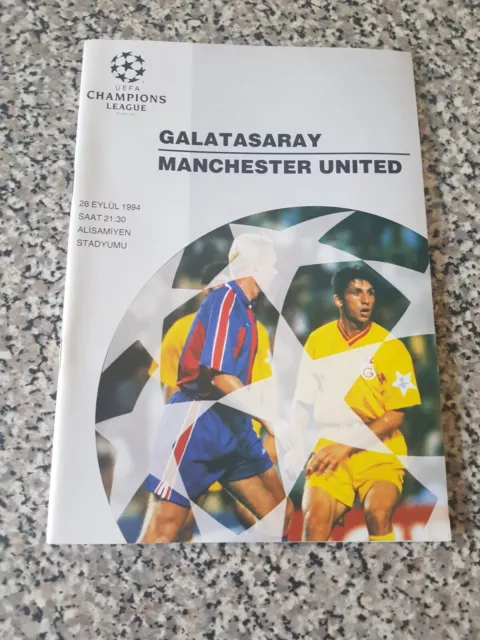 CHAMPIONS LEAGUE PROGRAMME GALATASARAY V MAN UTD 28th sep 1994