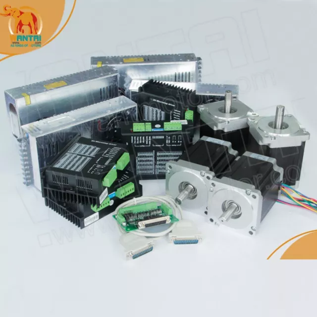 【Wantai US Ship 】4 Axis Nema 34 Stepper Motor 1232oz-in,5.6A CNC Mill Cut kit