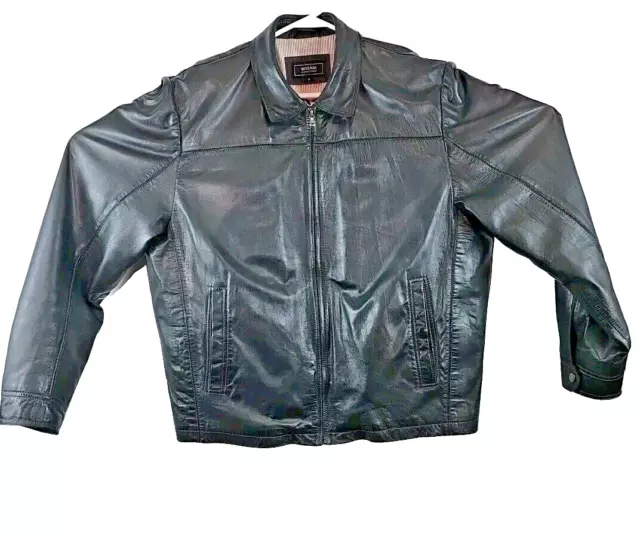 Missani Le Collezioni Soft Leather Jacket in Black Men's Size XL