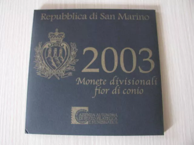 San Marino KMS SAN MARINO 2003 INCL. 5 € STEMPELGLANZ EURO MÜNZEN