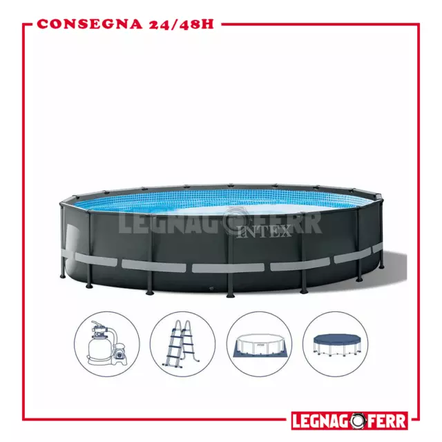 Intex 26326 Piscina Ultra Xtr Frame Fuori Terra Rotonda 488 x 122cm