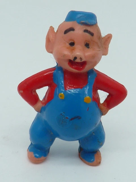 Figurine En Plastique PVC - Cochon Drôle Et Coloré, Modèle Non Identifié, Occasion