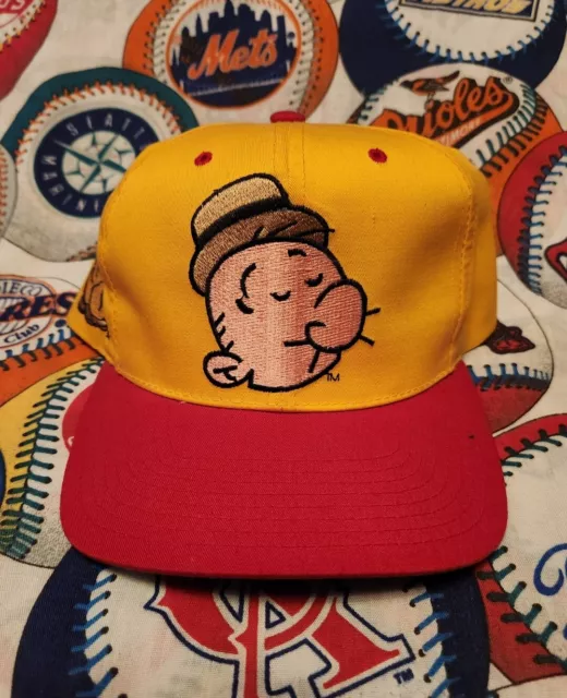 Vintage Wimpy Blockhead Snapback - American Needle Popeye Toon Hat Cap