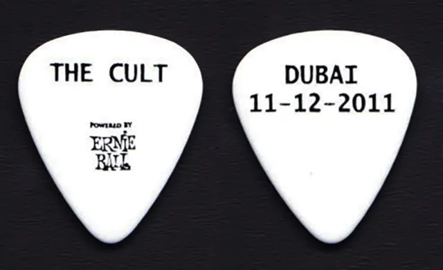 The Cult Dubai White Guitar Pick - 2011 Tour