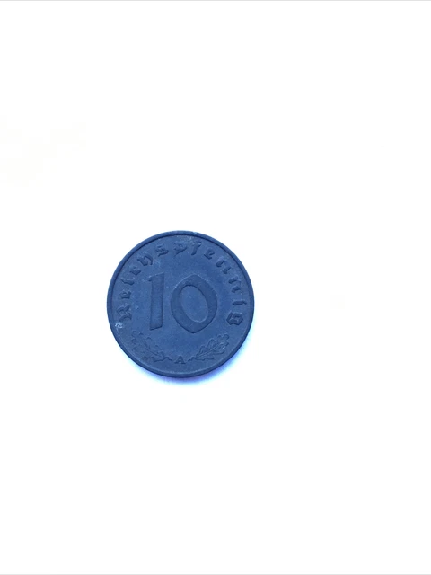 1942 A 10 Pfennig Coin German Third Reich WW2