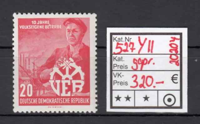 DDR 1956, Mich.-Nr.: 527 Y II ** geprüft/Attest