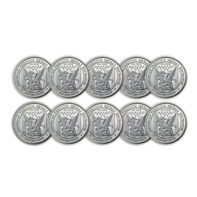 1 oz Silver Round - APMEX - Lot of 10